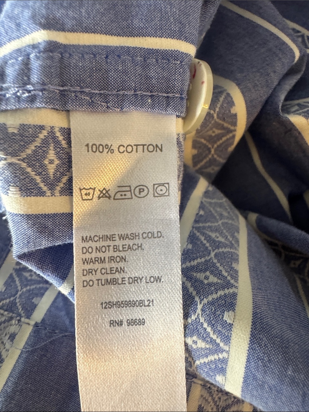 Todd Snyder Blue Jacquard Stripe Leisure Shirt - Picture 6 of 7